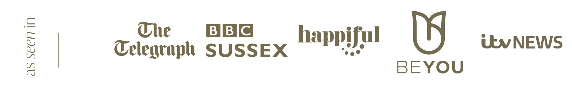 As seen in The Telegraph, BBC Sussex, Happiful, BEYOU and ITV News